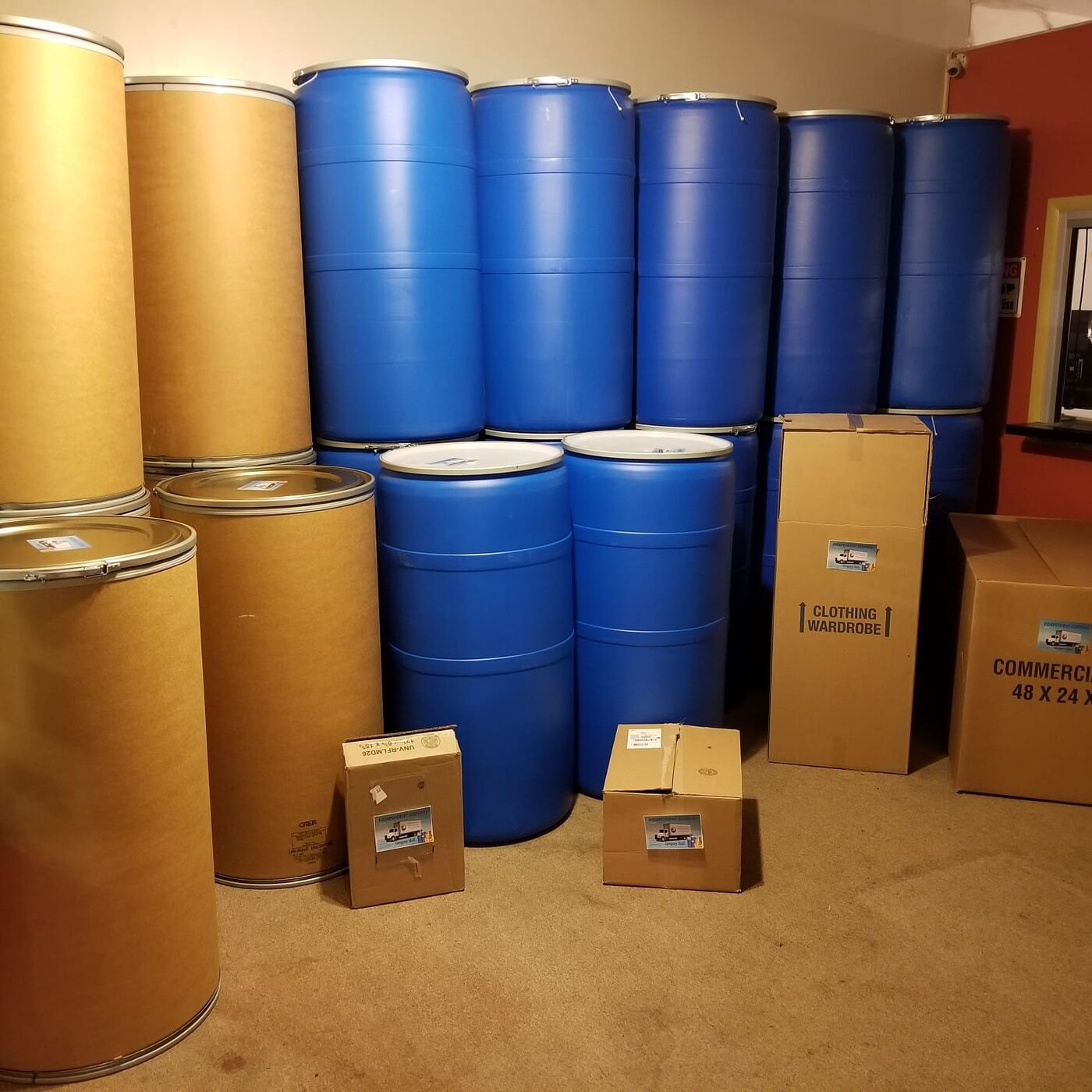 Packed boxes ready to ship
